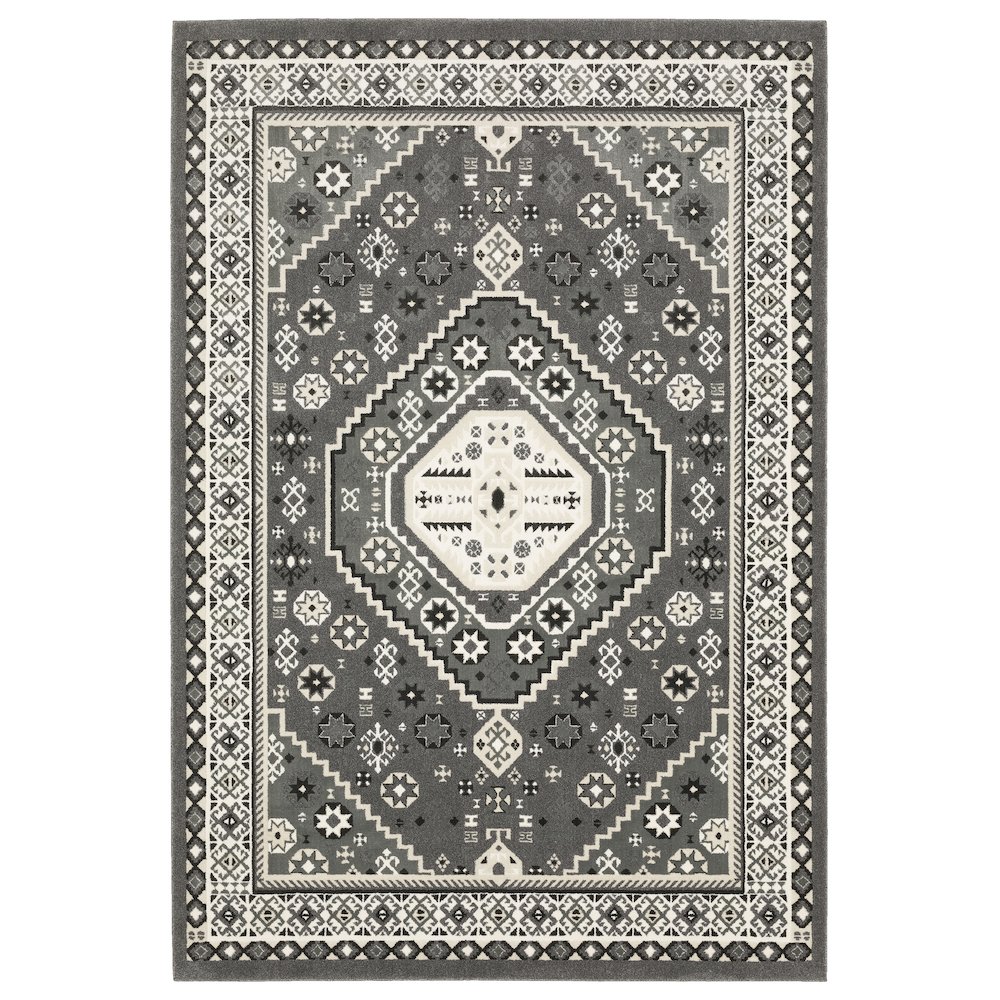 RAYLAN Grey 9'10 X 12'10 Area Rug. Picture 1