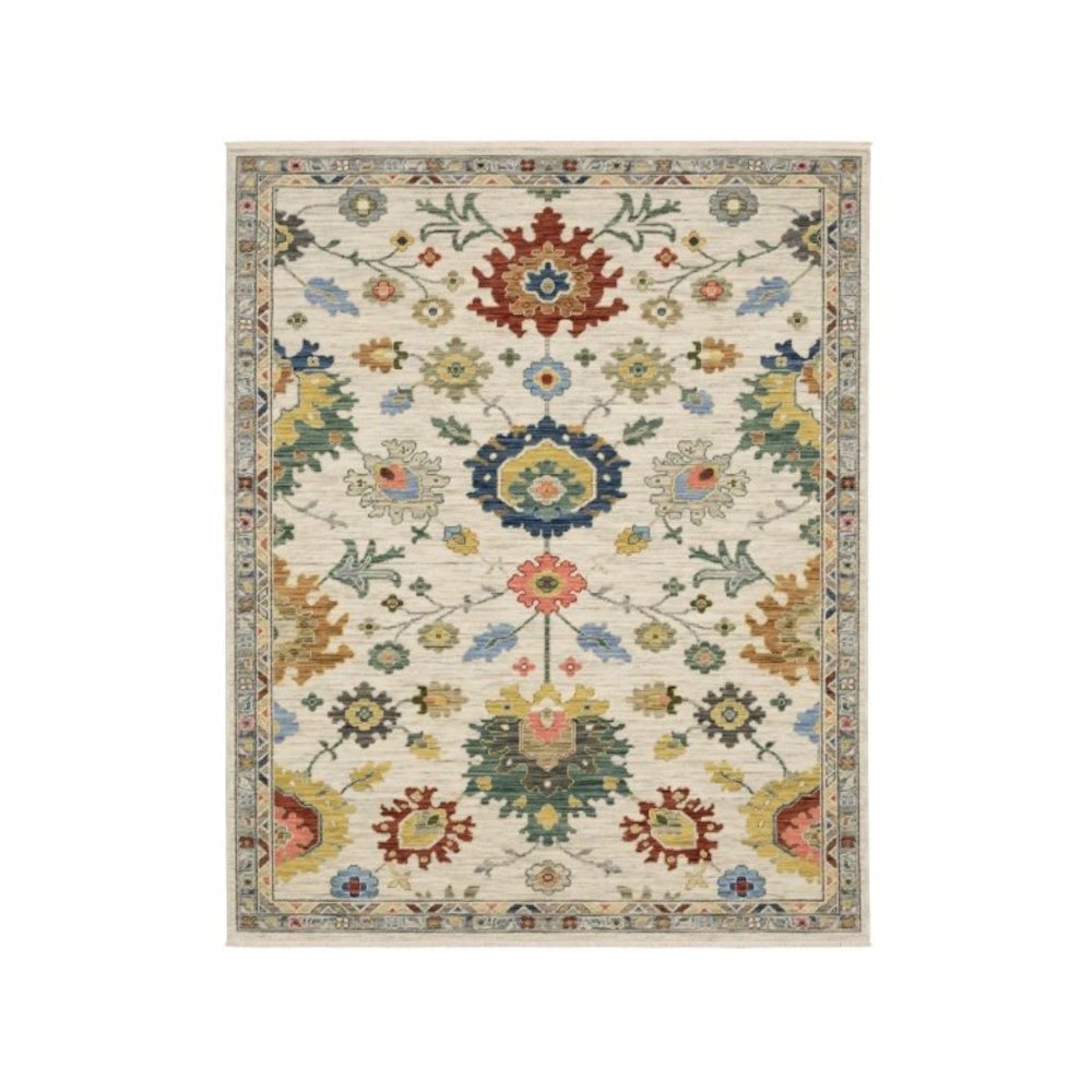 4X6 Traditional Rug Made of Wool/Nylon, Ivory color. Picture 1