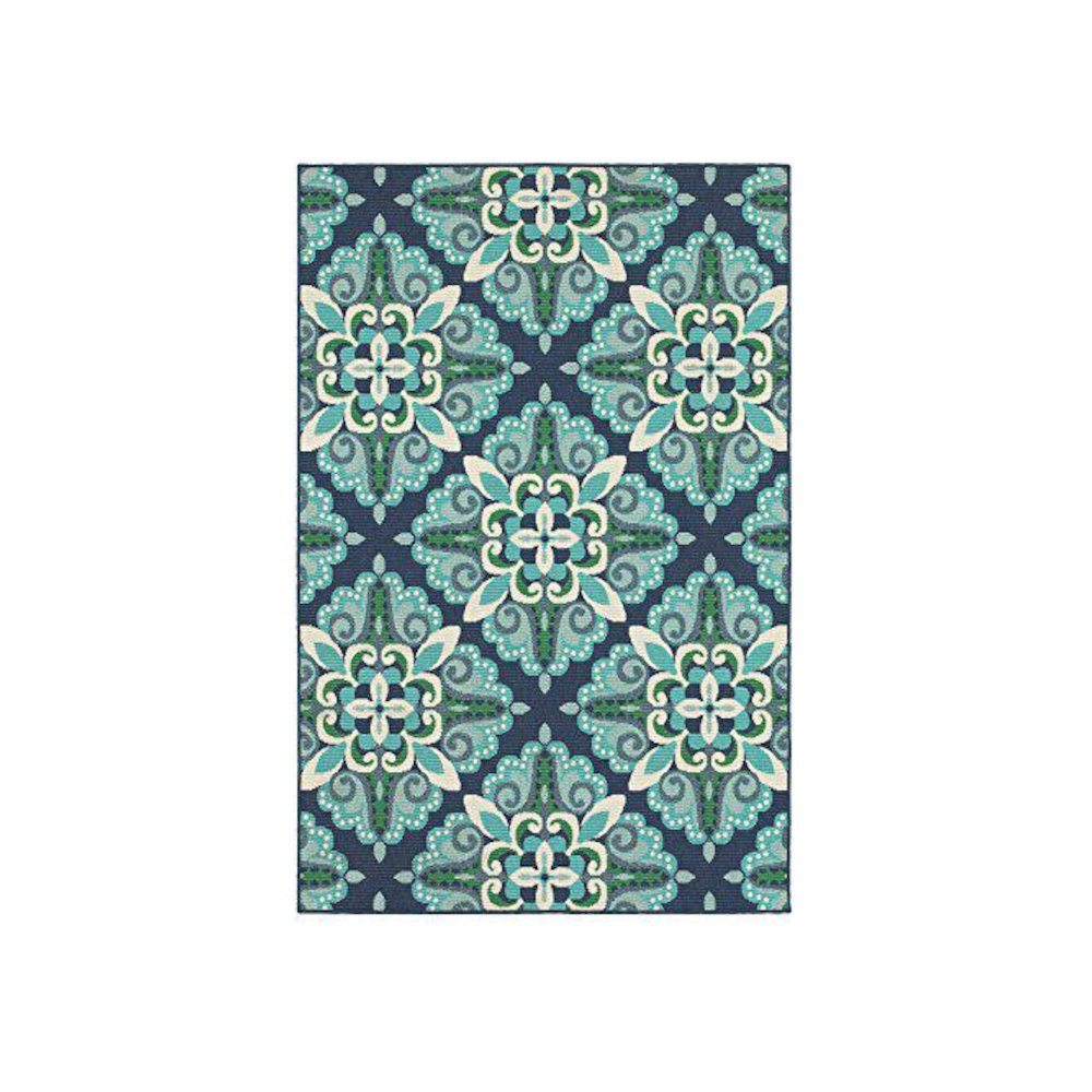 MERIDIAN Blue 7'10 Area Rug. Picture 1