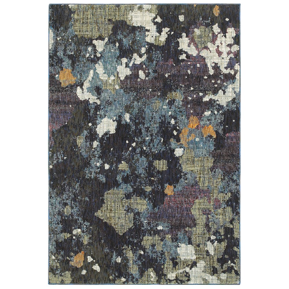 EVOLUTION Navy 10' X 13' 2 Area Rug. Picture 1