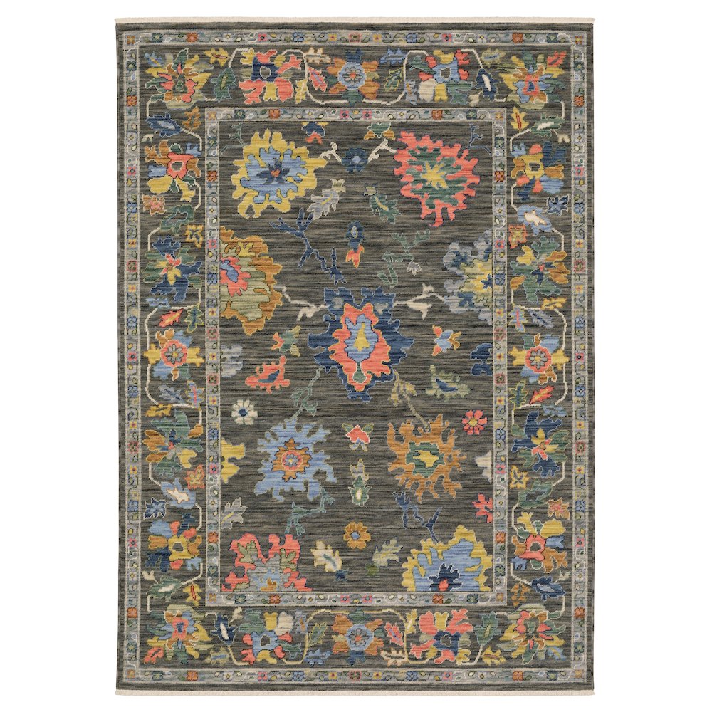 8X11 Traditional Rug Made of Wool/Nylon, Grey color. Picture 1