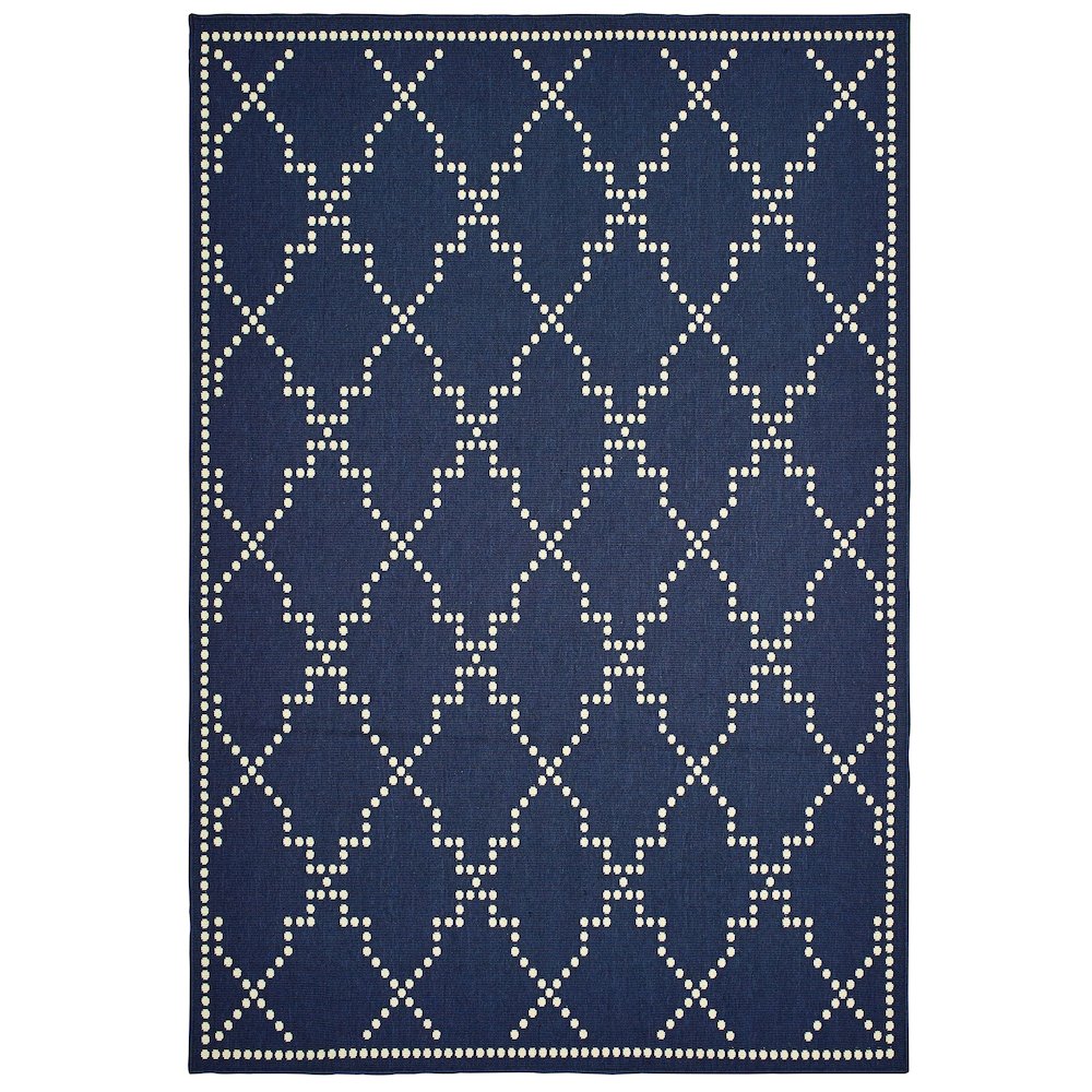 MARINA Navy 8' 6 X 13' Area Rug. Picture 1
