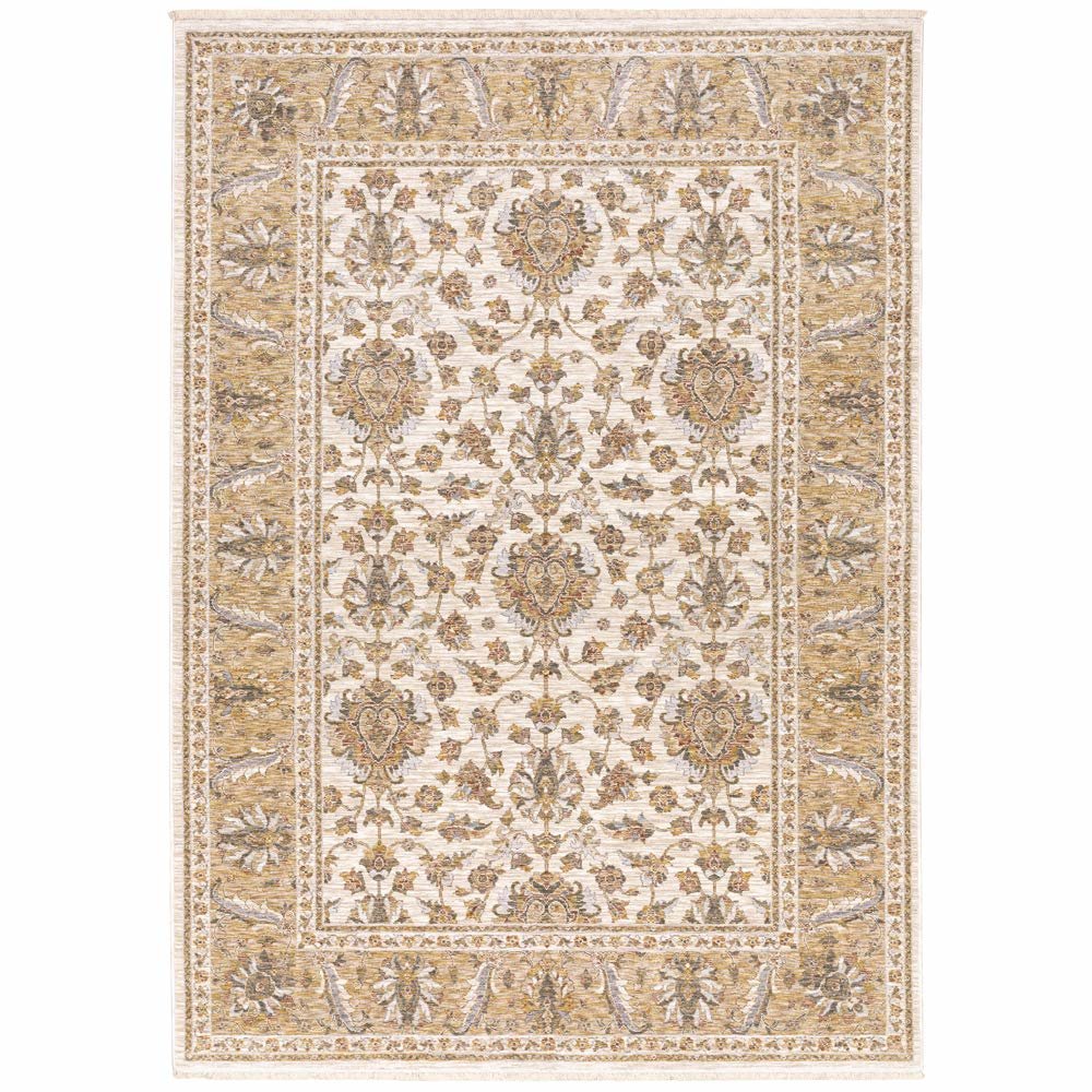 MAHARAJA Ivory 2' 3 X  7' 6 Area Rug. Picture 1