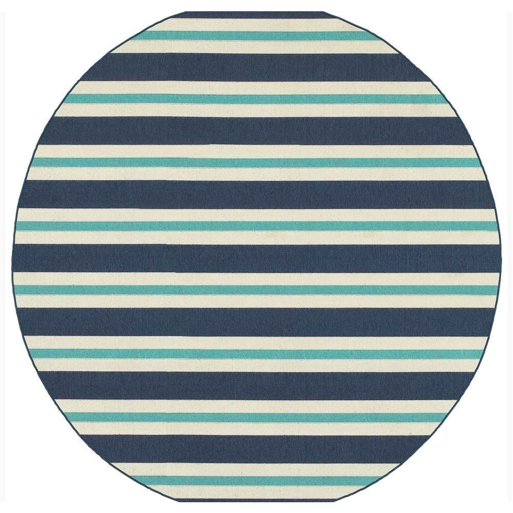 MERIDIAN Blue 7'10 Area Rug. Picture 1