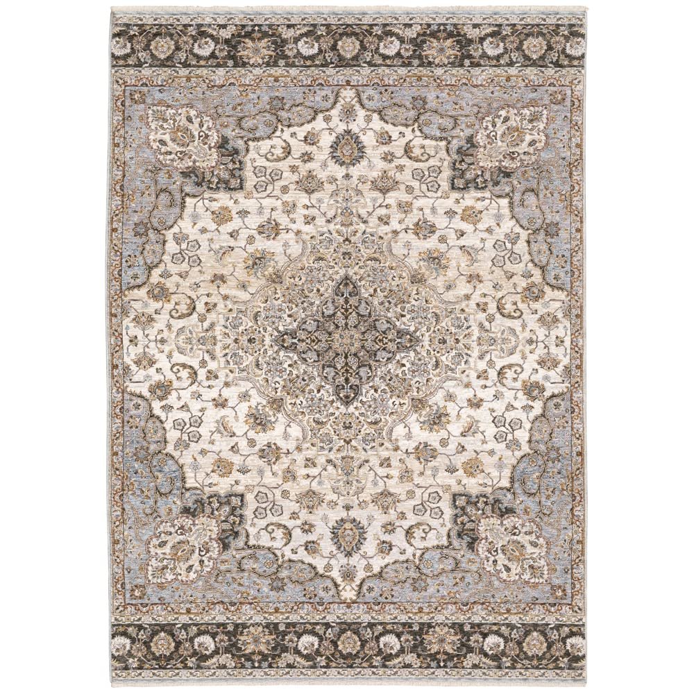 MAHARAJA Ivory 2' 3 X  7' 6 Area Rug. Picture 1