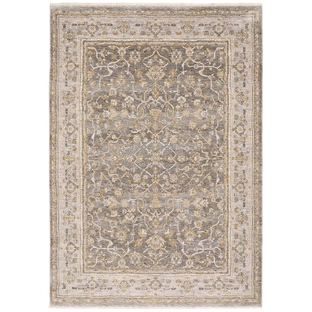 MAHARAJA Grey 2' 3 X  7' 6 Area Rug. Picture 1