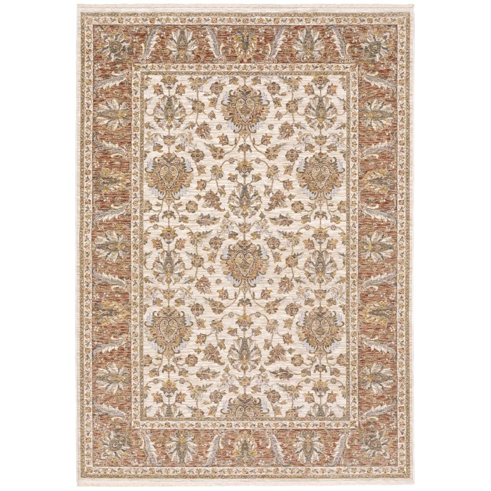 MAHARAJA Ivory 2' 3 X  7' 6 Area Rug. Picture 1