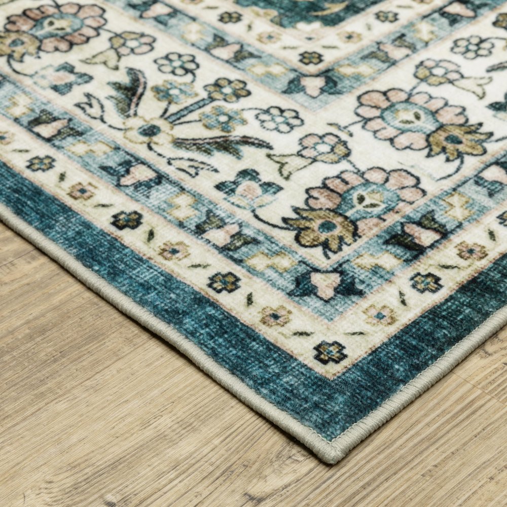 SUMTER Teal 2' X  8' Area Rug. Picture 2