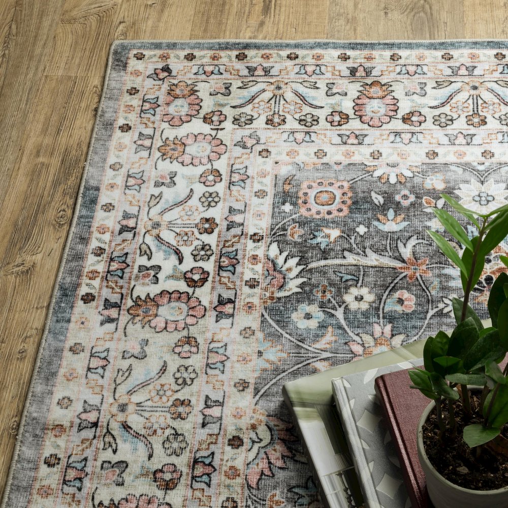 SUMTER Grey 2' X  8' Area Rug. Picture 3