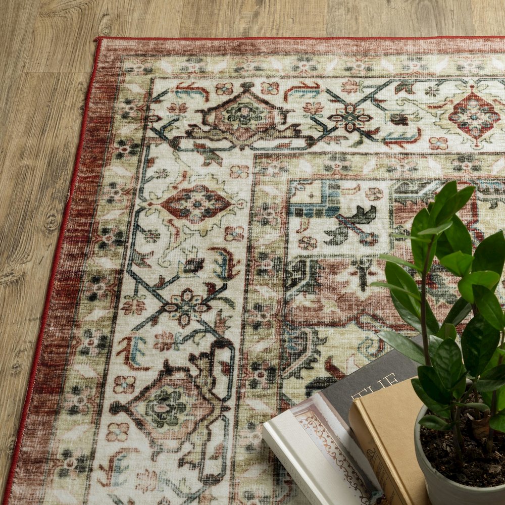SUMTER Red 2' X  8' Area Rug. Picture 4