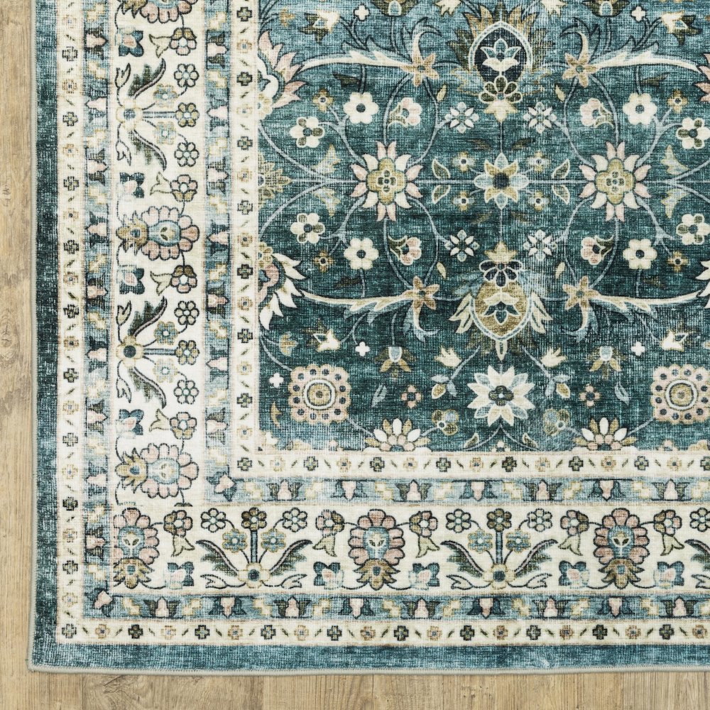 SUMTER Teal 2' X  8' Area Rug. Picture 7