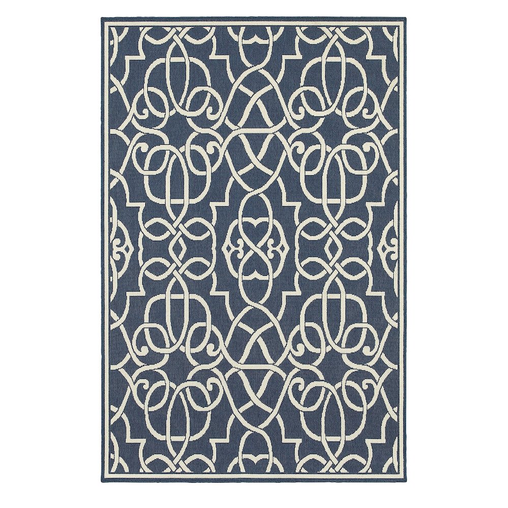 MERIDIAN Navy 7'10 Area Rug. Picture 1