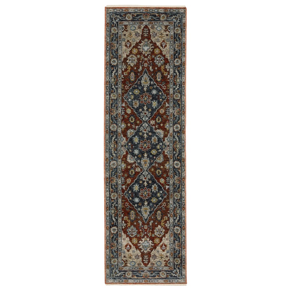 ABERDEEN Red 2' 3 X  7' 6 Area Rug. Picture 1