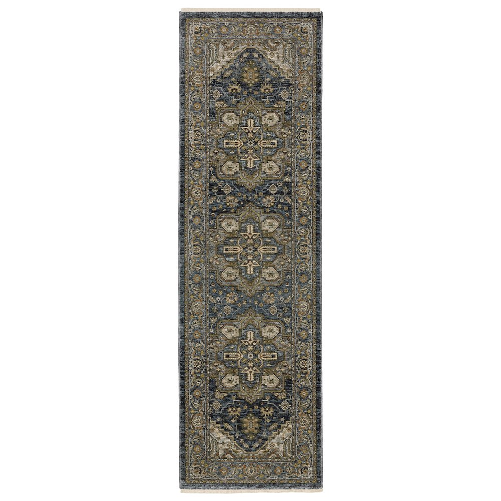 ABERDEEN Blue 2' 3 X  7' 6 Area Rug. Picture 1