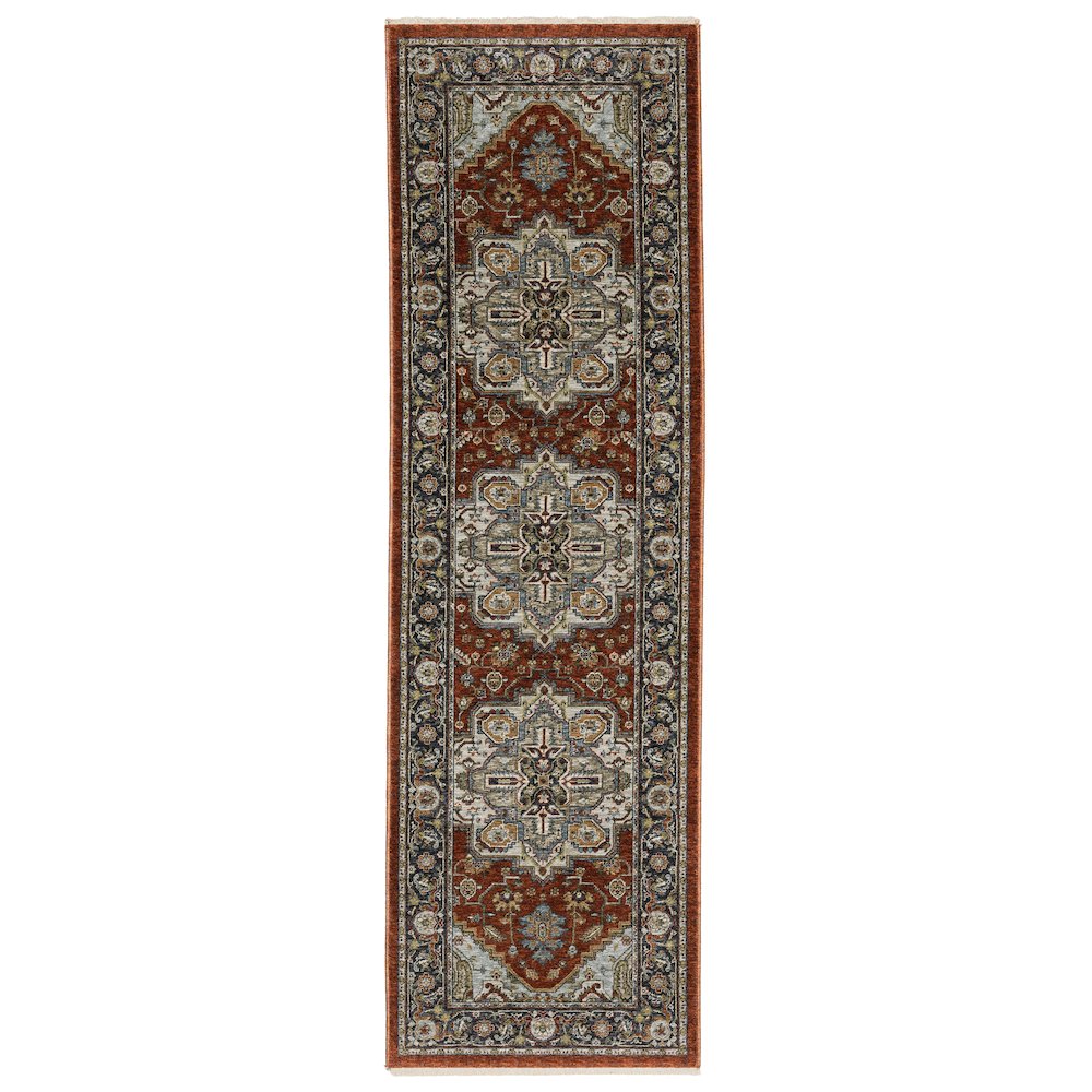 ABERDEEN Red 2' 3 X  7' 6 Area Rug. Picture 1