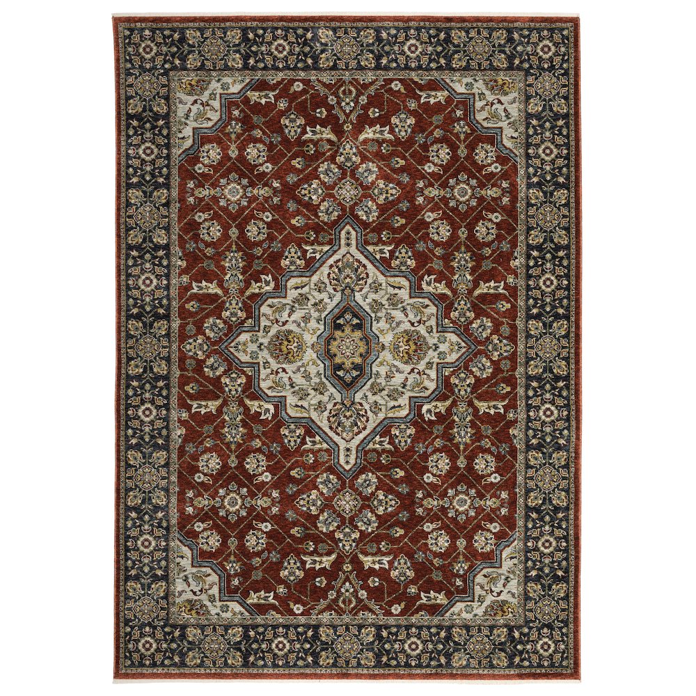Aberdeen 10X13 Size Traditional Style Rug Red Color. Picture 1