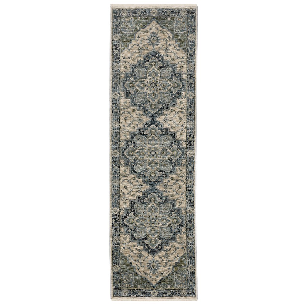 ABERDEEN Blue 2' 3 X  7' 6 Area Rug. Picture 1