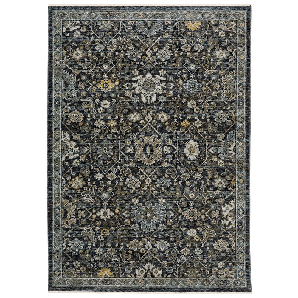 Aberdeen 5X8 Size Traditional Style Rug Blue Color. Picture 1