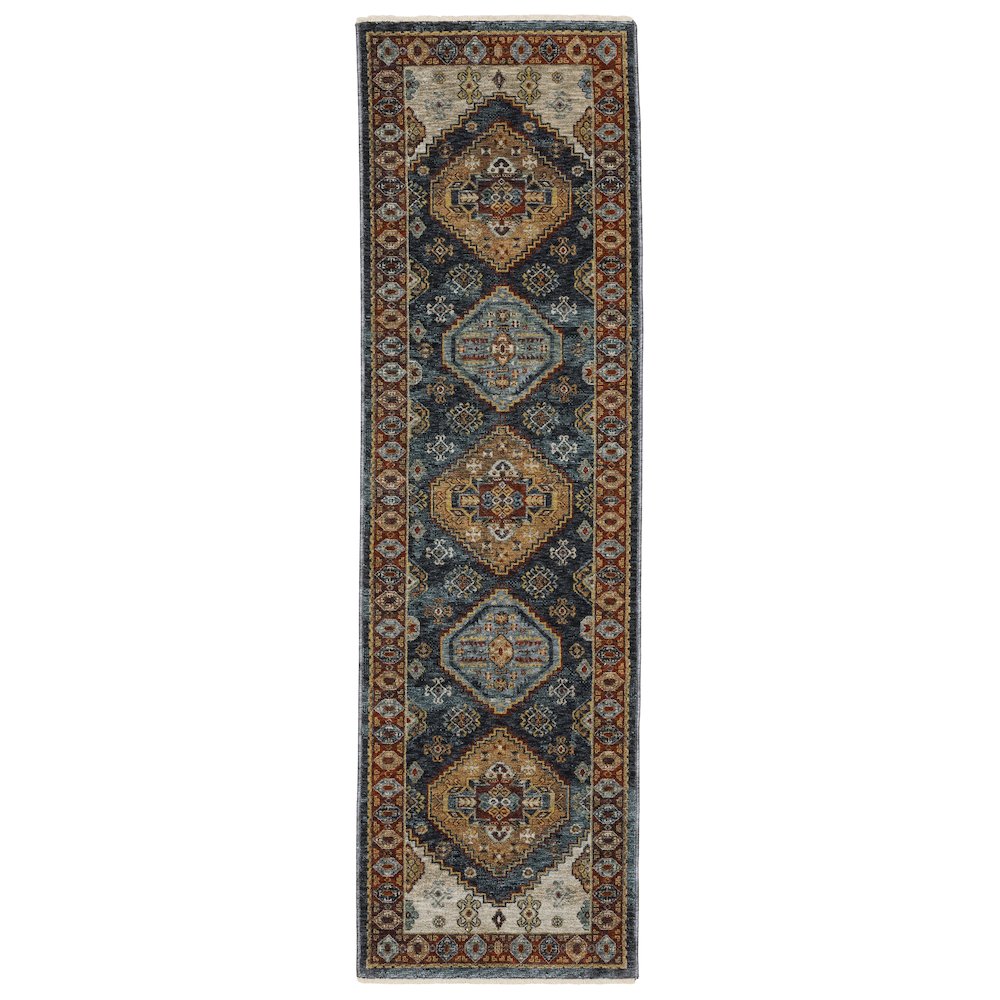 ABERDEEN Blue 2' 3 X  7' 6 Area Rug. Picture 1