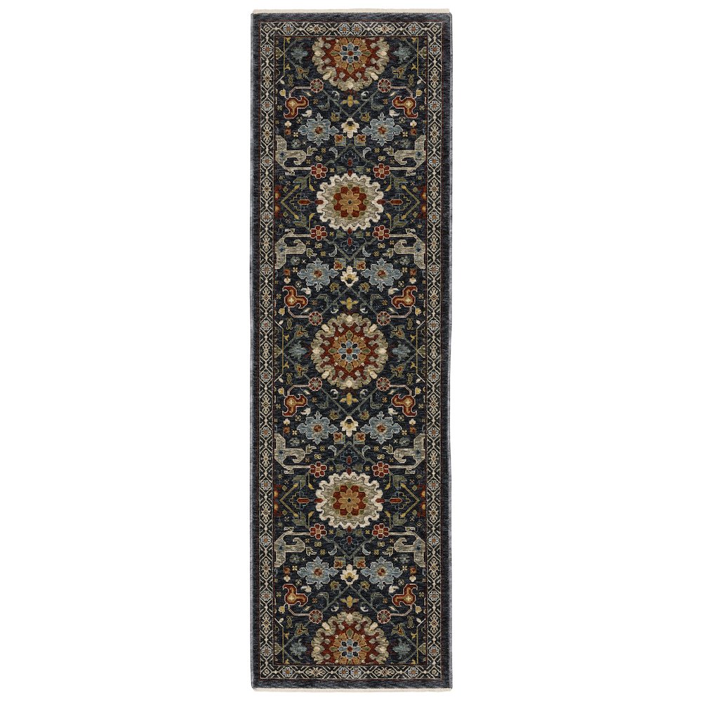 ABERDEEN Blue 2' 3 X  7' 6 Area Rug. Picture 1