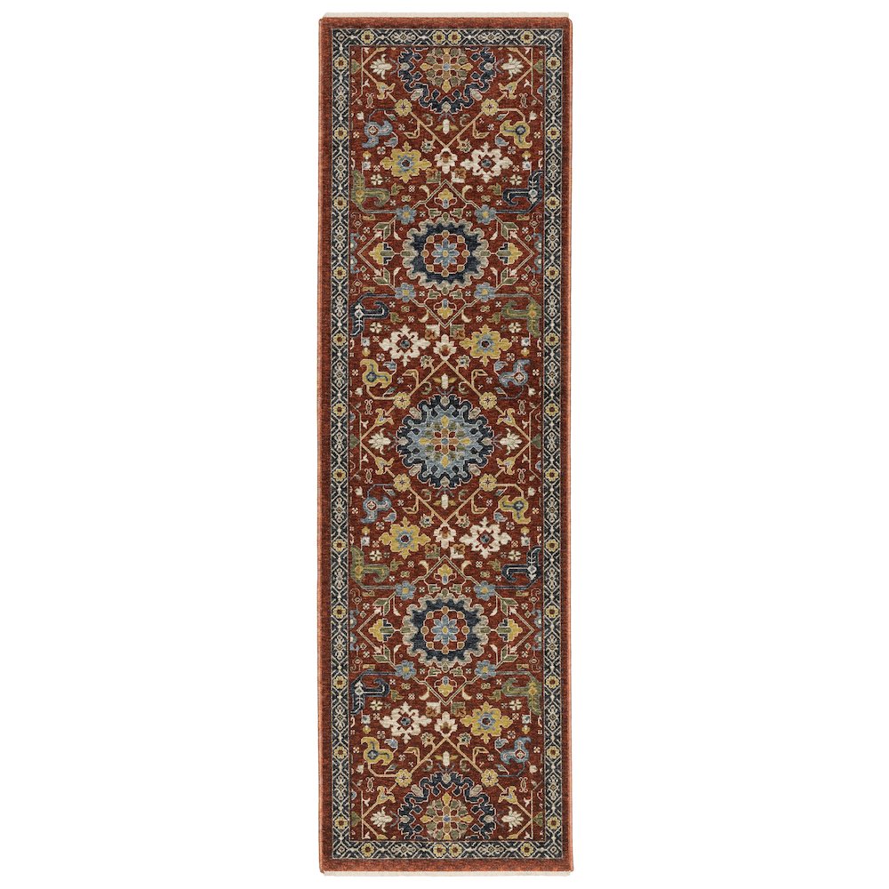 ABERDEEN Red 2' 3 X  7' 6 Area Rug. Picture 1