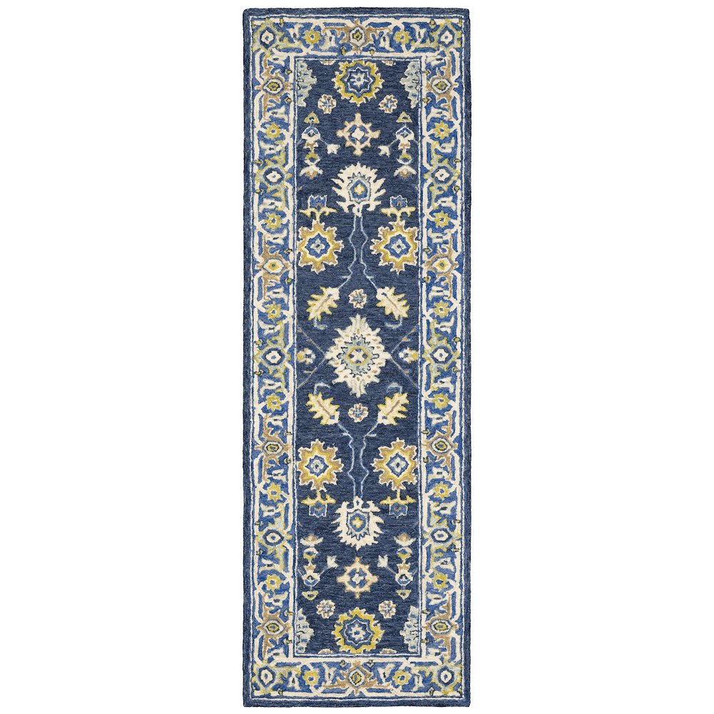 ALFRESCO Navy 2' 6 X  8' Area Rug. Picture 1