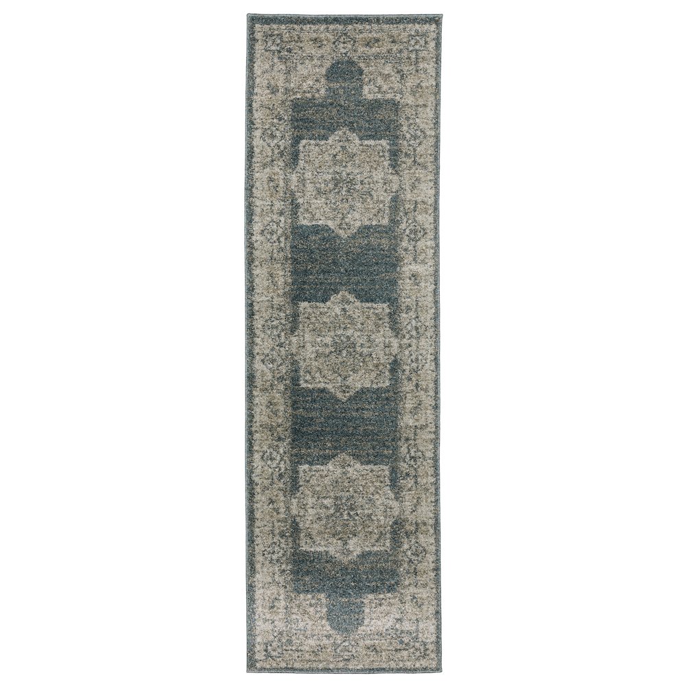 ALTON Blue 2' 3 X  7' 6 Area Rug. Picture 1