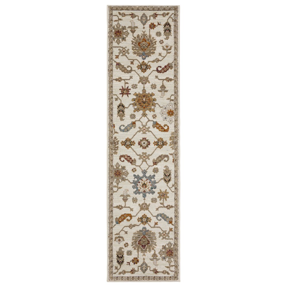 ANDORRA Ivory 2' 3 X  8' Area Rug. Picture 1