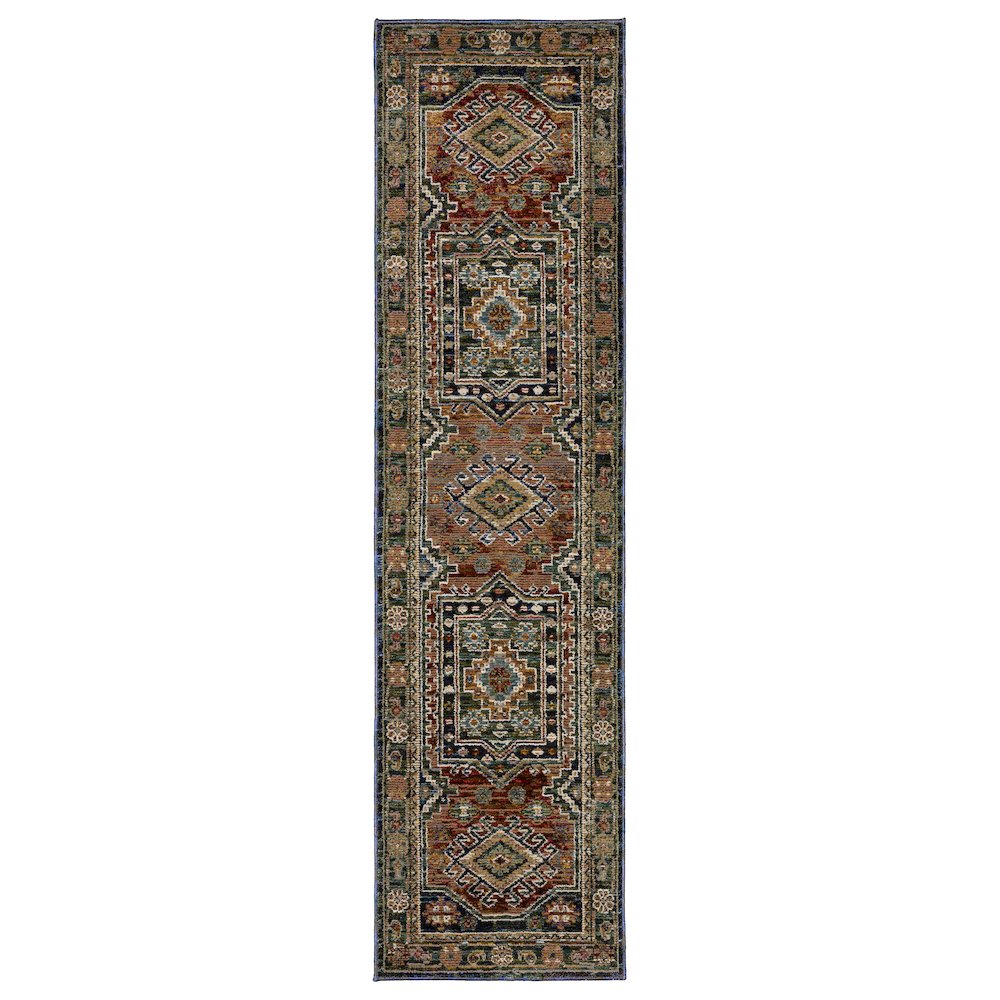 ANDORRA Blue 2' 3 X  8' Area Rug. Picture 1