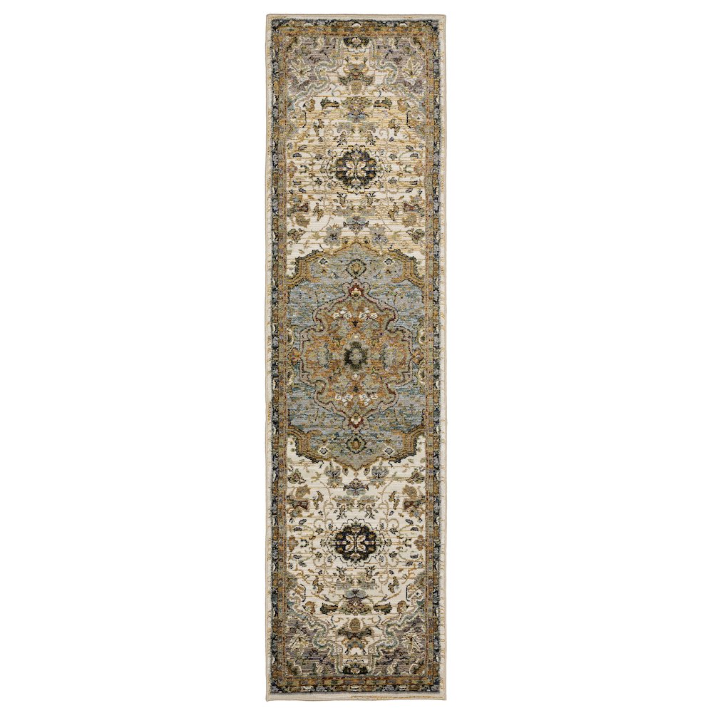 ANDORRA Ivory 2' 3 X  8' Area Rug. Picture 1