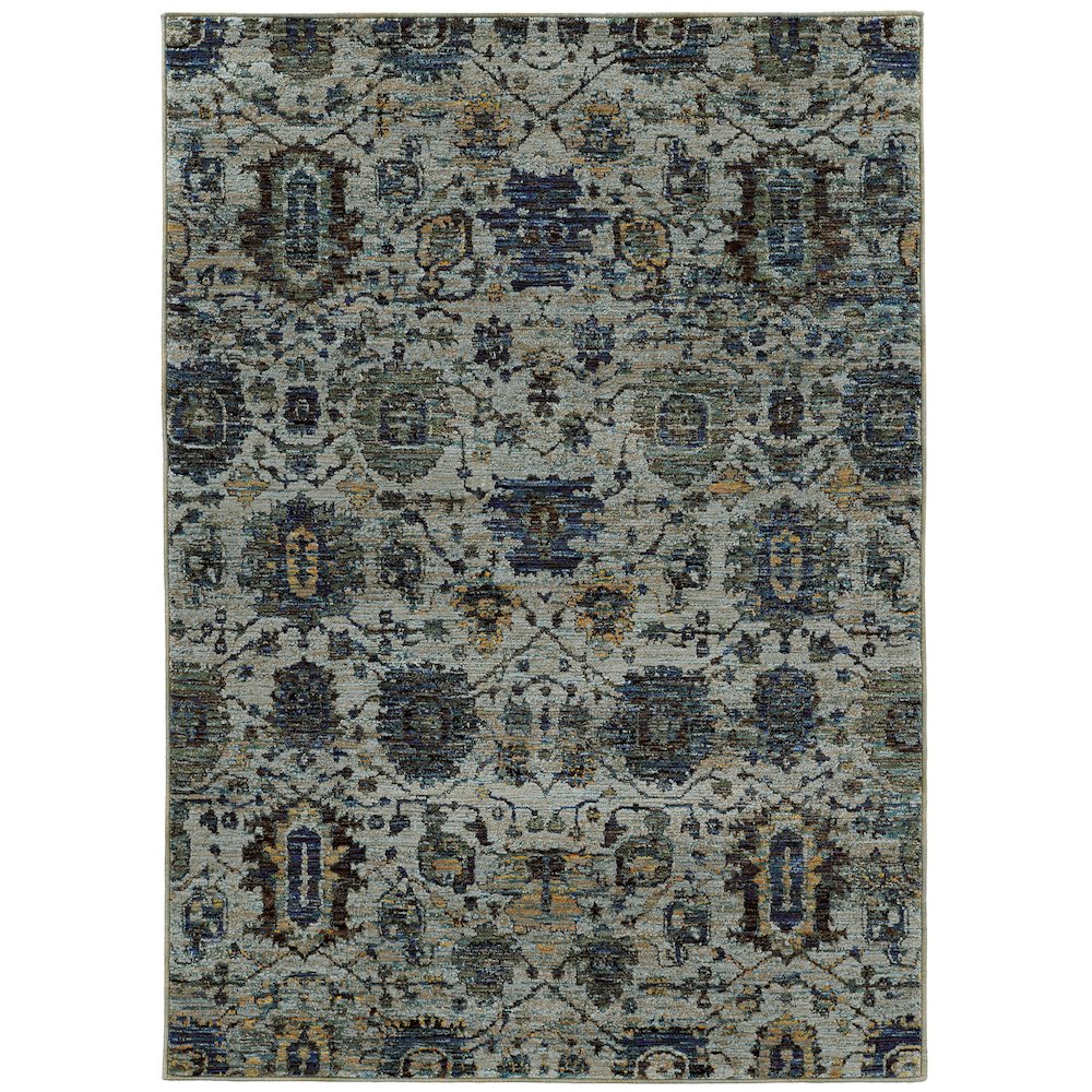 ANDORRA Blue 1'10 X  3' 2 Area Rug. Picture 1