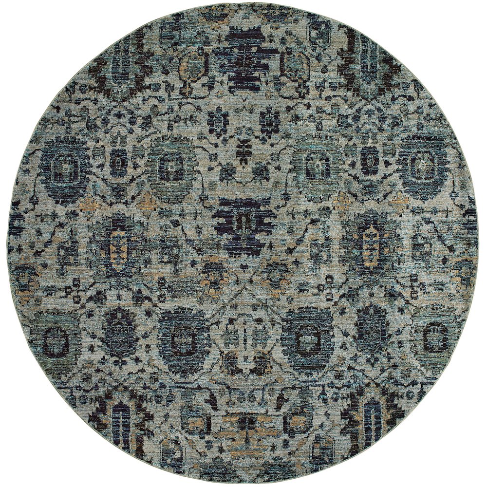 ANDORRA Blue 7'10 Area Rug. Picture 1