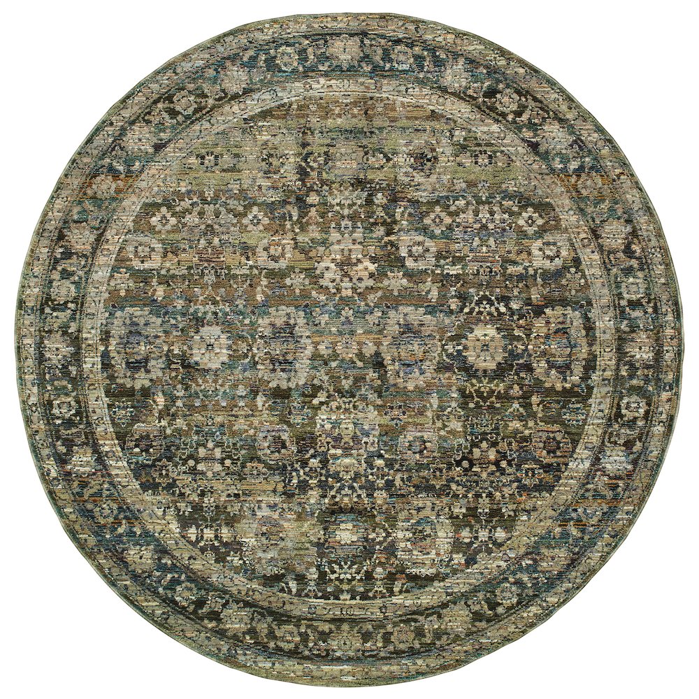 ANDORRA Green 7'10 Area Rug. Picture 1