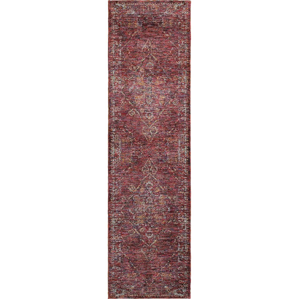 ANDORRA Red 2' 3 X  8' Area Rug. Picture 1