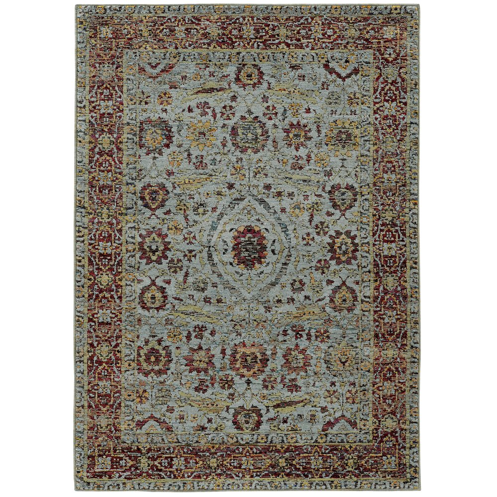 ANDORRA Blue 1'10 X  3' 2 Area Rug. Picture 1