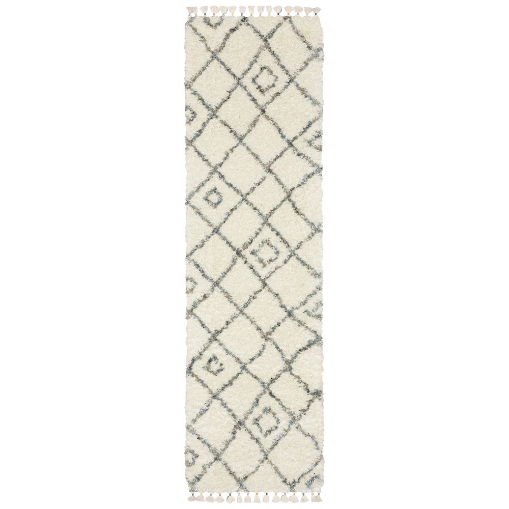 Axis Runner Size Casual Style Rug Ivory Color. Picture 1
