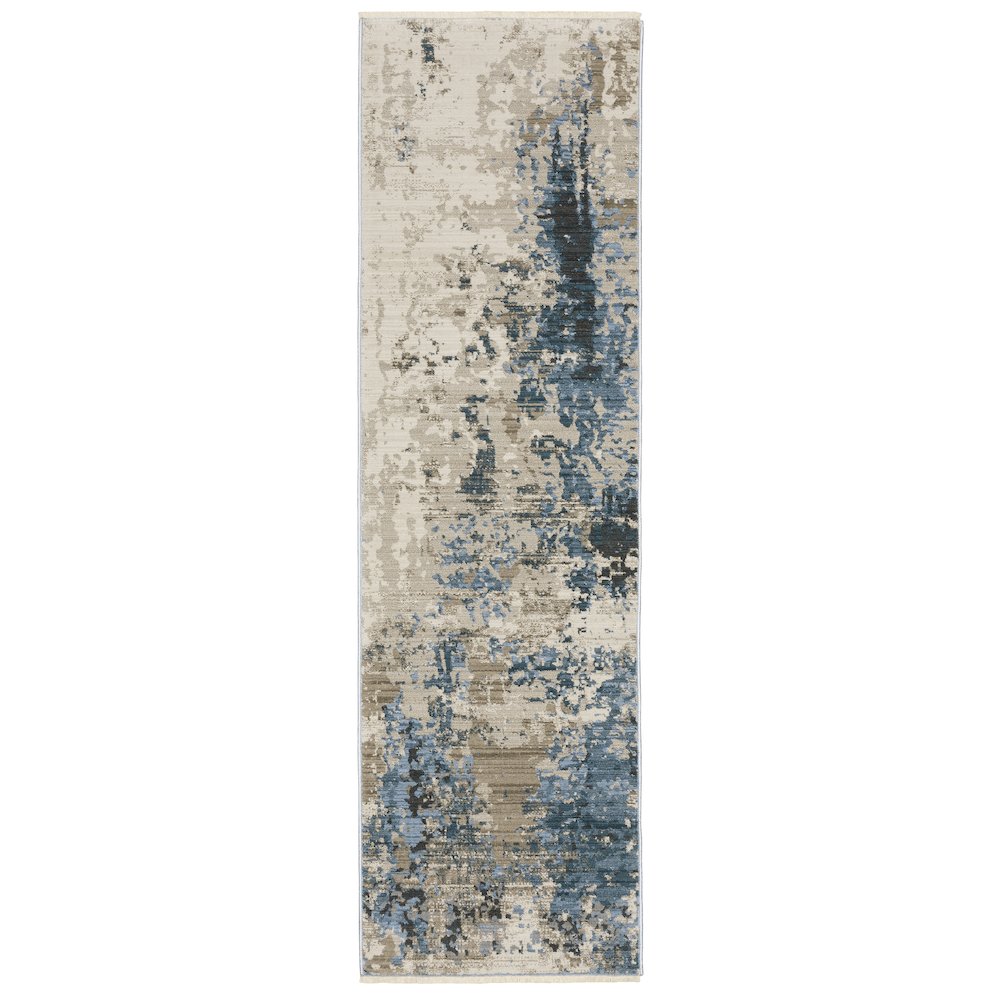 BAUER Blue 2' 3 X  7' 6 Area Rug. Picture 1