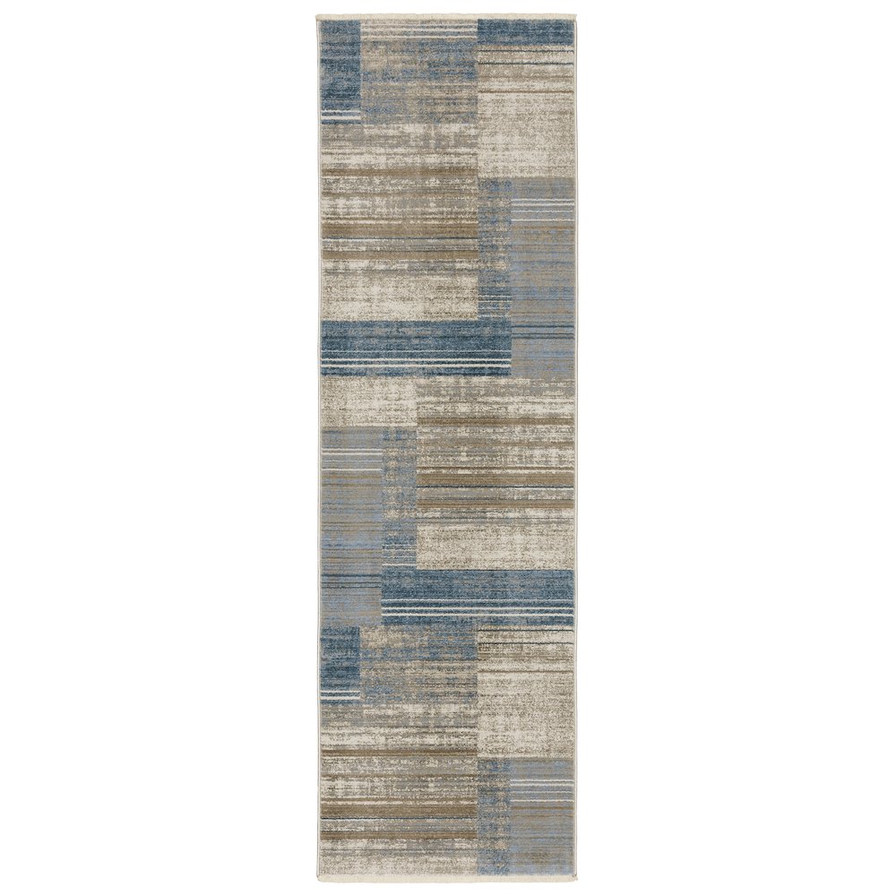 BAUER Blue 2' 3 X  7' 6 Area Rug. Picture 1
