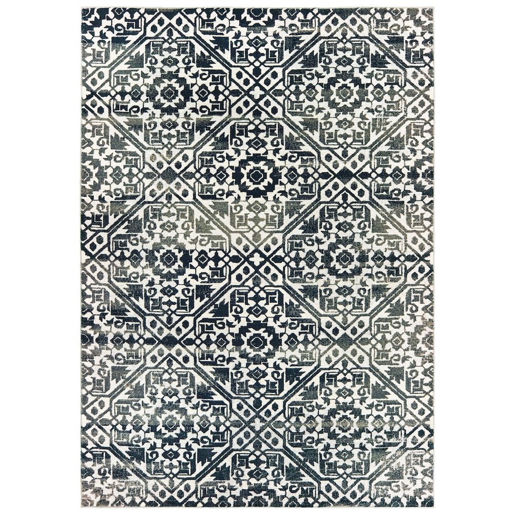 BOWEN Navy 3'10 X  5' 5 Area Rug. Picture 1