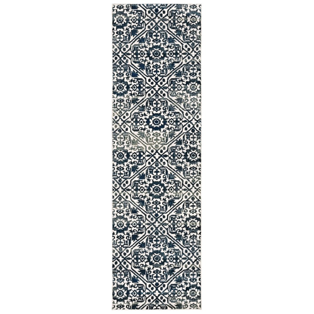 BOWEN Navy 2' 3 X  7' 6 Area Rug. Picture 1