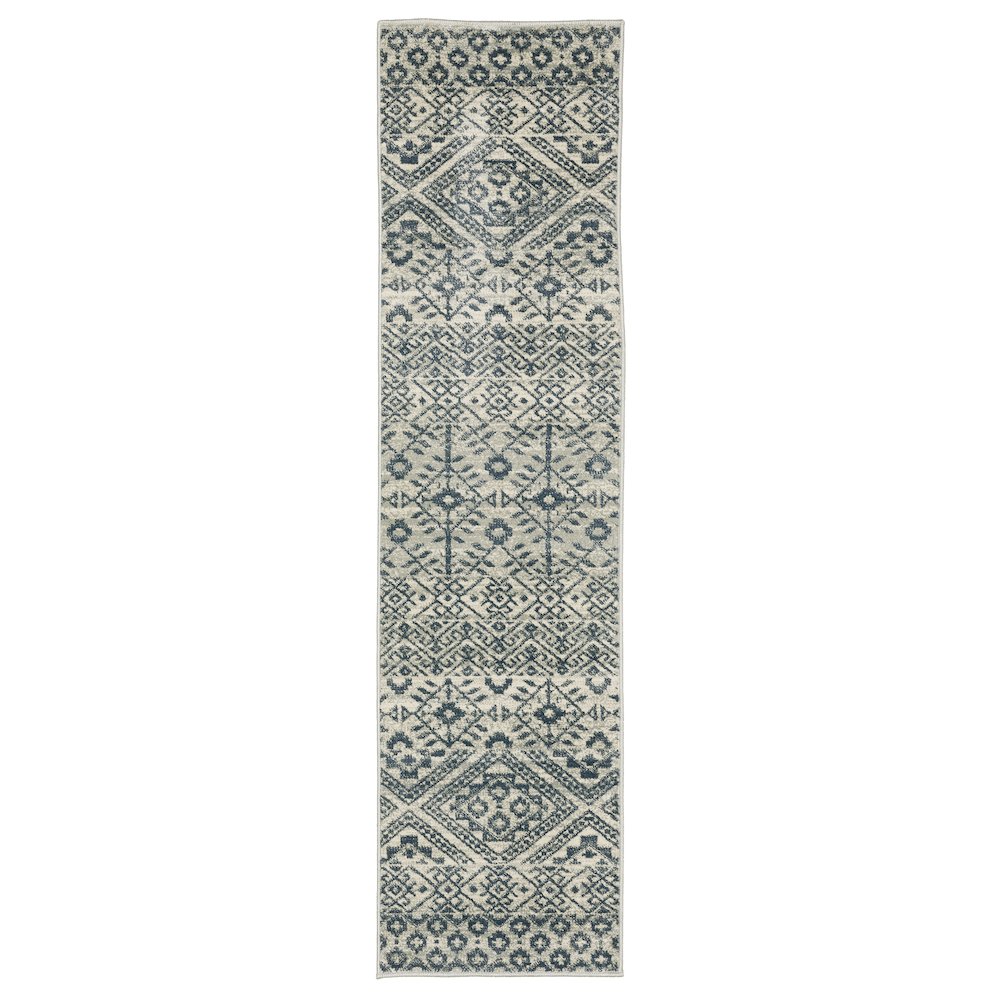 BRANSON Blue 1'10 X  7' 3 Area Rug. Picture 1
