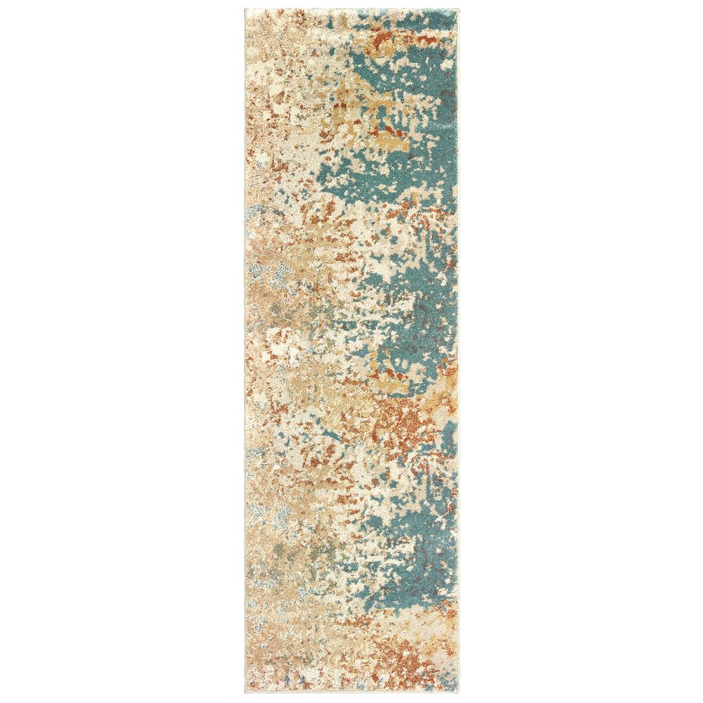 CARSON Blue 2' 3 X  7' 6 Area Rug. Picture 1