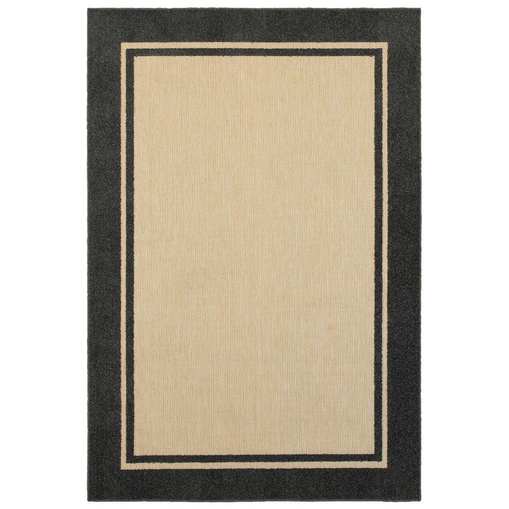 Cayman 8X11 Size Outdoor Style Rug Sand Color. Picture 1