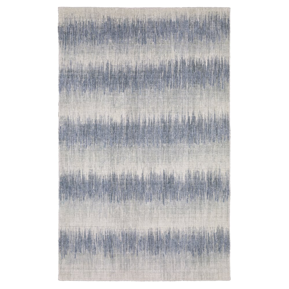 Casual Rug 2' 6" X 10' Size in Blue/ Ivory Color. Picture 1