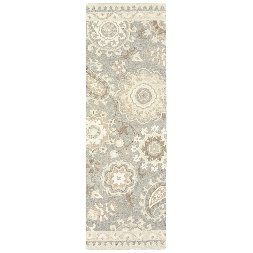CRAFT Grey 2' 6 X  8' Area Rug. Picture 1