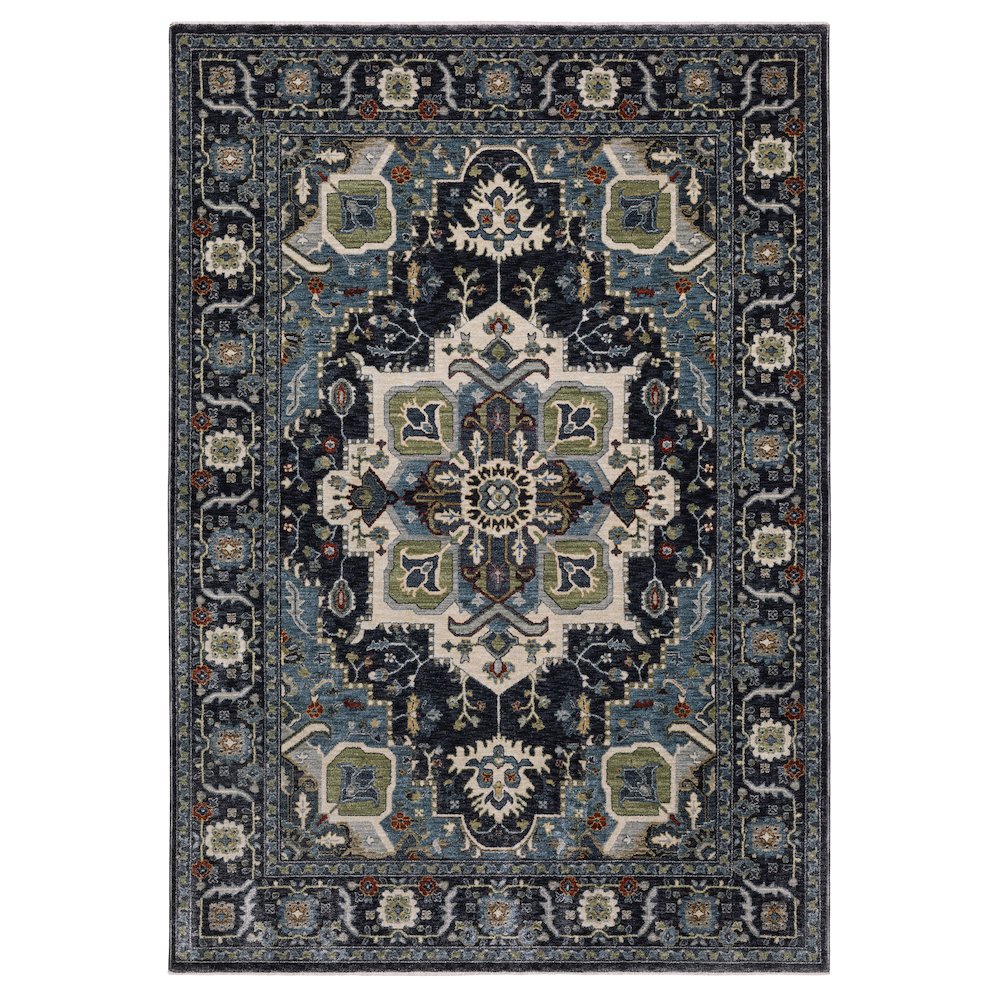 Casual Rug 2' 3" X  7' 6" Size in Blue/ Blue Color. Picture 1