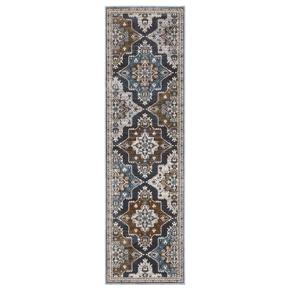 ELLINGTON Blue 2' 3 X  7' 6 Area Rug. Picture 1
