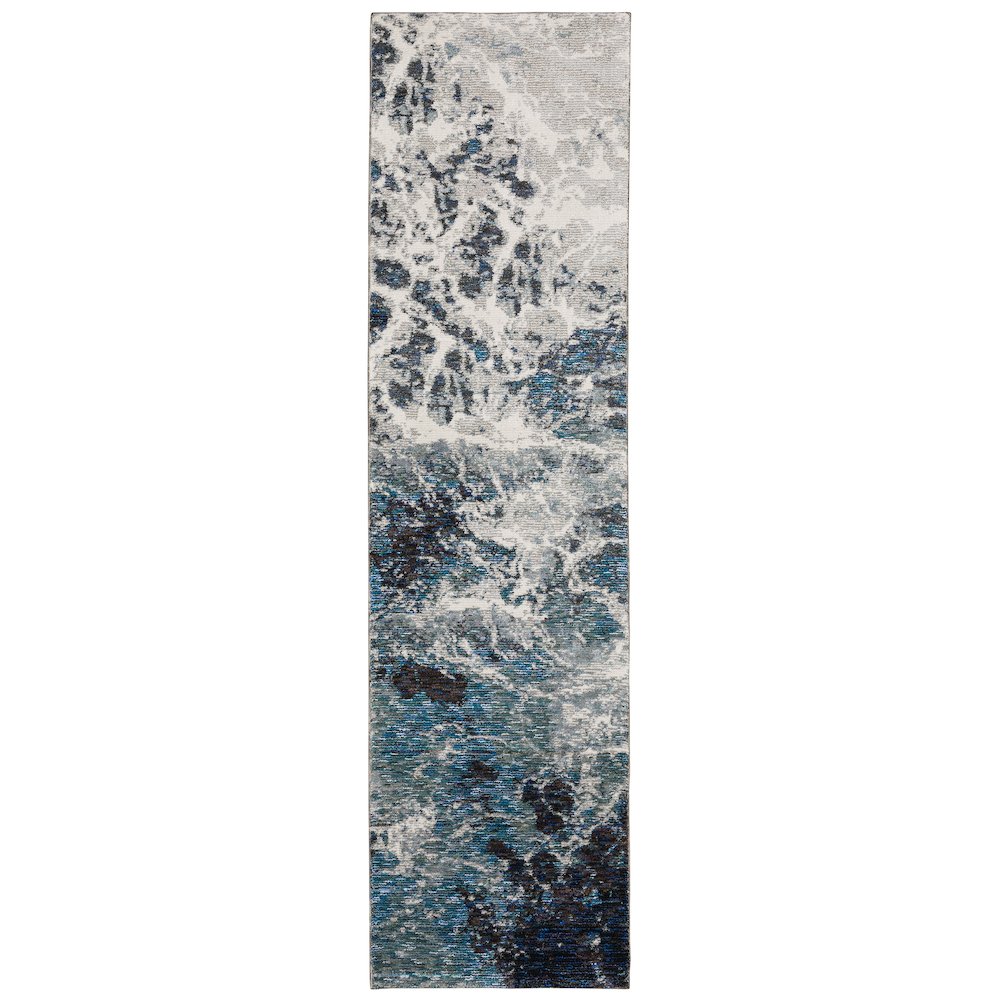 EVOLUTION Blue 2' 3 X  8' Area Rug. Picture 1