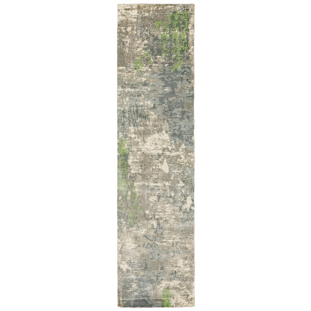 FORMATIONS Blue 2' 6 X 10' Area Rug. Picture 1