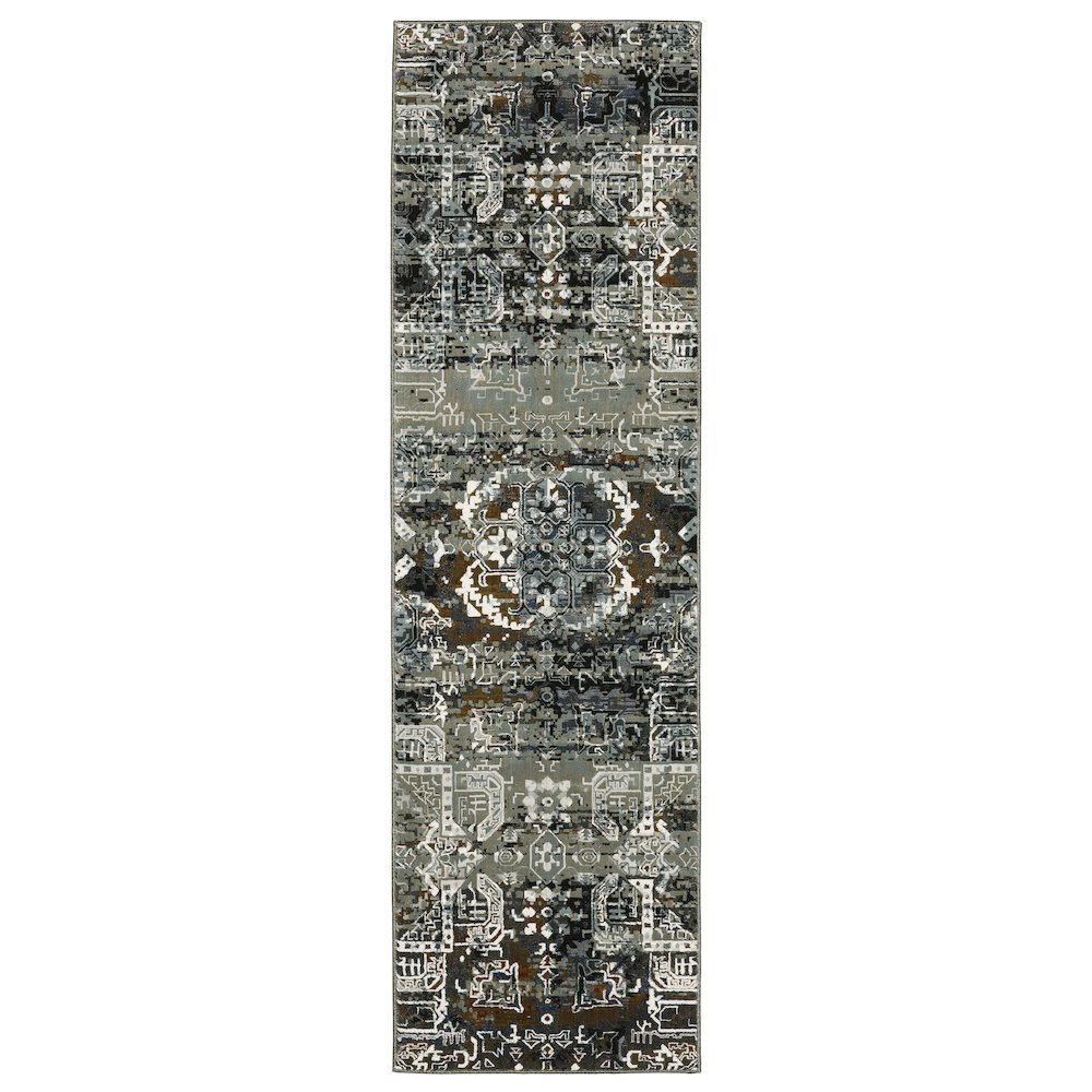 GEMINI Charcoal 2' 3 X  7' 6 Area Rug. Picture 1